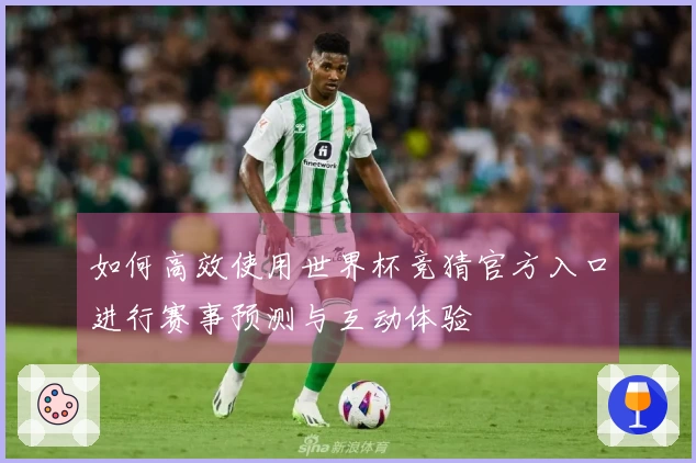 如何高效使用世界杯竞猜官方入口进行赛事预测与互动体验